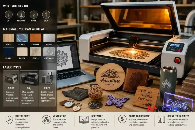 Laser Cutter Guide 2026: Best Machines, Types, Costs & Safety Laser Cutting Machines: CO2, Diode, Fiber and its Usage Explained